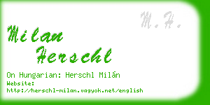 milan herschl business card